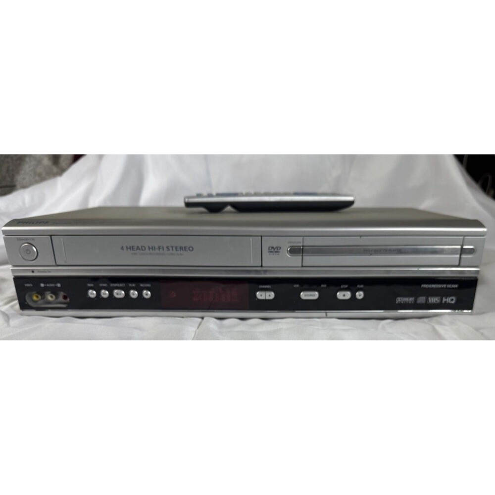 Phillips DVP3050V DVD VCR  Player VHS Recorder  w/Remote DVD Error FOR PARTS